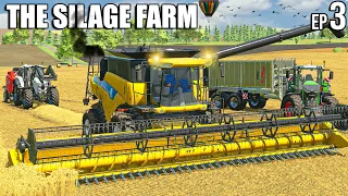 Cutting WHEAT w/ NEW HOLLAND 9090 and FENDT  | The SILAGE FARM | Farming Simulator 22 - Timelapse 3