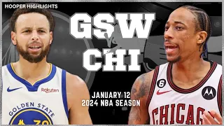 Golden State Warriors vs Chicago Bulls Full Game Highlights | Jan 12 | 2024 NBA Season