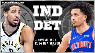 Indiana Pacers vs Detroit Pistons Full Game Highlights | Nov 24 | 2024 NBA Season