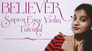 How to play 'BELIEVER' Song On Violin | Easy Violin Tutorial | Carnatic notes