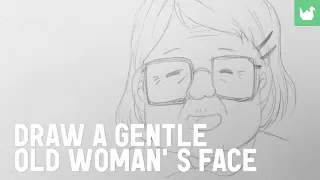 Learn how to draw manga easily: Draw an nice old woman