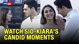 Sidharth Malhotra And Kiara Advani Distribute Sweets To Media At Airport