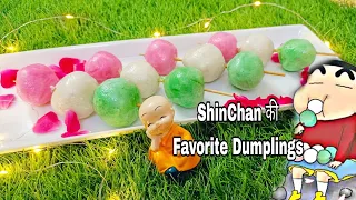 Hanami Dango Recipe | Chewy Japanese Dumpling Dessert: Mitarashi Dango & Hanami Dango | anime food🍡