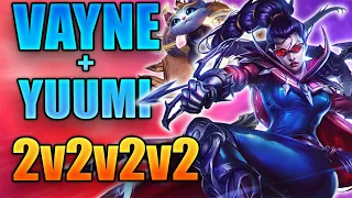 Vayne + Yuumi OP Arena Combo! ( Vayne Arena 2v2v2v2 Mode )