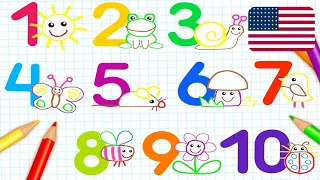 the Numbers for children with draw learning