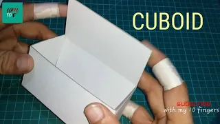 How To Make A Cuboid | Easyway To Make Cuboid With Cardboard Or Mountboard | Shapes Model Making #2