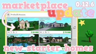 🏡NEW BLOXBURG UPDATE! MARKETPLACE *I MADE A STARTER HOUSE* 0.12.6 #bloxburg