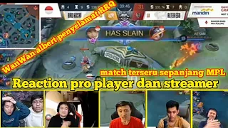 Reaction Pro Player & Streamer! || RRQ VS ALTER EGO || Grandfinal MPL SEASON 6 ||Wanwan Albert Ganas