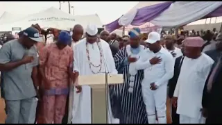 Iba Gani Adams and OPC Members Were Seen Singing The Prestigious Yoruba National Anthem