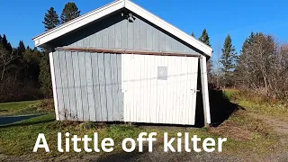 Straightening a leaning pole barn