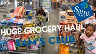 Huge Grocery Haul 2022 | Sam's Club Grocery Haul | Large Family of 9