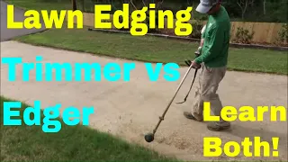 Lawn Edging with a String Trimmer and Stick Edger  - Learn How to Edge a Lawn