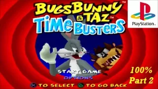 Bugs Bunny And Taz: Time Busters PS1 100% Playthrough Part 2