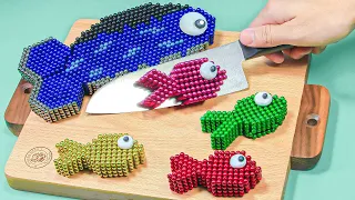 Magnetic Fish transforms into Rainbow - Magnet Stop Motion & Satisfying video
