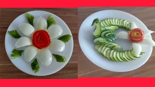 طرزدرست کردن دیزاین بشقاب سبزی برای میزوسفره شما Simple and acceptable vegetable design