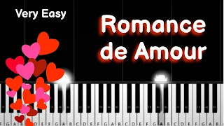 Romance de Amour - Spanish Romance - Very Easy Piano Tutorial