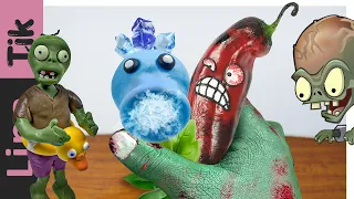 Eating PLANTS vs ZOMBIES for Food in Real Life (PVZ3) | ASMR Mukbang/Kluna Tik Style