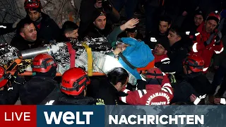 TÜRKEI-ERDBEBEN: Zahl der Opfer steigt - aber Retter melden noch immer Erfolge | WELT NEWSSTREAM