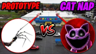 Drone Catches PROTOTYPE VS CATNAP FROM POPPY PLAYTIME IN REAL LIFE!! *CATNAP DEATH*