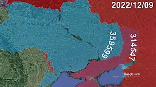 Russian Invasion of Ukraine: Every Day to February 1st using Google Earth