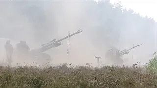 Belgische Artillerie mit Haubitze LG 1- TrÜbPl Munster