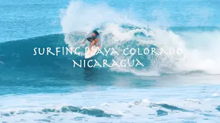 Surfing Playa Colorado Nicaragua.