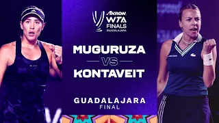 Garbiñe Muguruza vs. Anett Kontaveit | 2021 WTA Finals Final | WTA Match Highlights