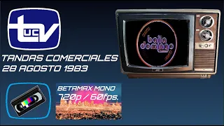 Tandas Comerciales Canal 13 UCTV - 28 Agosto 1983