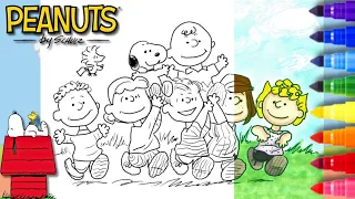 Coloring the Peanuts Gang | Peanuts Coloring Page | Lana's Colorscapes