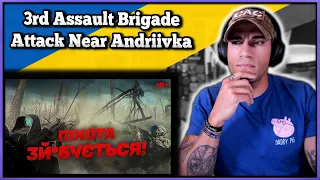 3rd Assault Brigade Dismounted Assault near Andriivka - Marine reacts