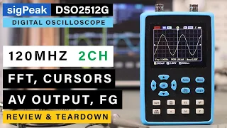 Zeeweii/SigPeak DSO2512G Oscilloscope ⭐ 120 Mhz, 2 Channels and a bunch of features!