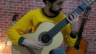 Testanto o violão de um aluno :) (modelo Carvalho Lutheria ts1)