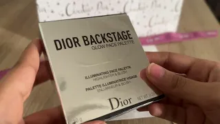 Dior Backstage Glow Face Palette And Rosy Glow Blush Unboxing Gift - ASMR @Christian Dior