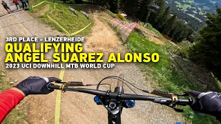 GoPro: Angel Suarez Alonso 3rd Place Qualifying Run | 2023 UCI Downhill MTB World Cup in Lenzerheide