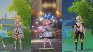 Barbara's song, sung by Barbara, Aether and Lumine [Genshin Impact]