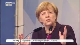 Europawahl - Wahlkampfauftritt von Angela Merkel, Horst Seehofer & Markus Ferber am 05.05.2014