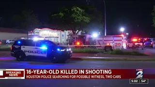 16-year-old killed in shooting; Houston police searching for witness, 2 cars