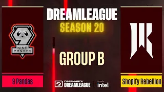 Dota2 - 9 Pandas vs Shopify Rebellion - Game 2 - DreamLeague Season 20 - Group B