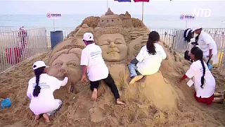 Майстри зі 100 країн створюють піщані скульптури на індійському пляжі