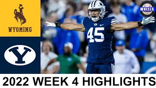 #19 BYU vs Wyoming Highlights | College Football Week 4 | 2022 College Football Highlights