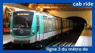 [Metro Cab Ride] Ligne 2 du métro de Paris/ Porte Dauphine → Nation