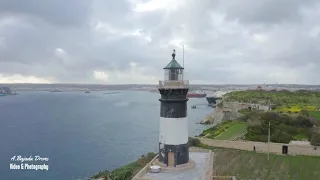 Malta drone Delimara Lighthouse 16 03 2019