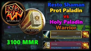 Resto Sham Prot Pally vs Holy Pally Warrior - 3100 MMR