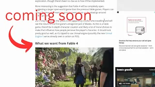 What happened to fable 4