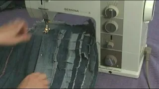 Shaggy Jeans Rug: Sewing