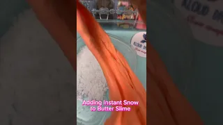 Adding Instant Snow to Butter Slime! #slimes #slime #slimevideo