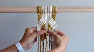 DIY Macrame Tutorial - Incorporating Colour Into Your Work Using Double Half Hitch Knots!