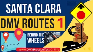 Santa Clara DMV Behind the wheel test - Actual Route for the Driving test (2023)