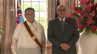 Fijian President receives Letter of Credential presented by the Ambassador of Philippines.