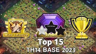 SHARE TOP 15 TH14 BASE STRONGEST FOR CWL SEPTEMBER 2023 - [Clash Of Clans]